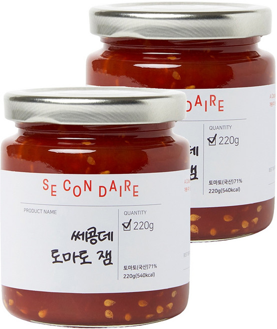 쎄콩데 토마토 잼, 220g, 2개