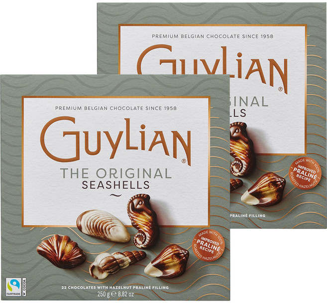 GuyLiAN 吉利蓮 貝殼造型榛果巧克力, 2盒, 250g