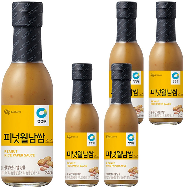 청정원 피넛월남쌈 소스, 240g, 5개