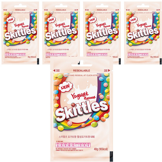 스키틀즈 요거트향, 40g, 5개