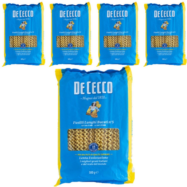 DE CECCO 得科 螺旋長麵, 500g, 5包
