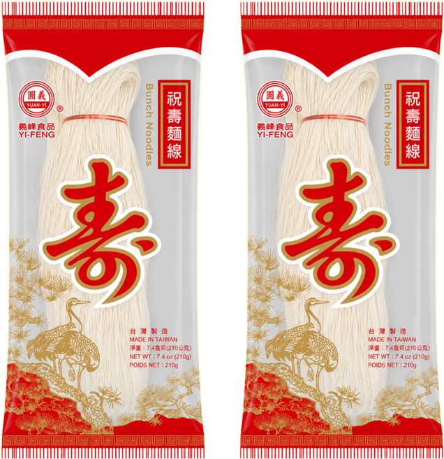 義峰食品 壽麵線, 210g, 2包