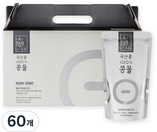 대학두유 국산콩 콩물, 60개, 190ml