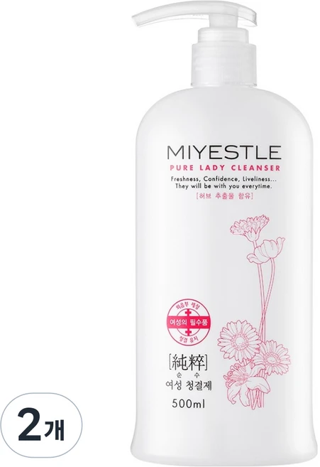 미에뜰 순수 여성청결제, 500ml, 2개 - 쿠팡