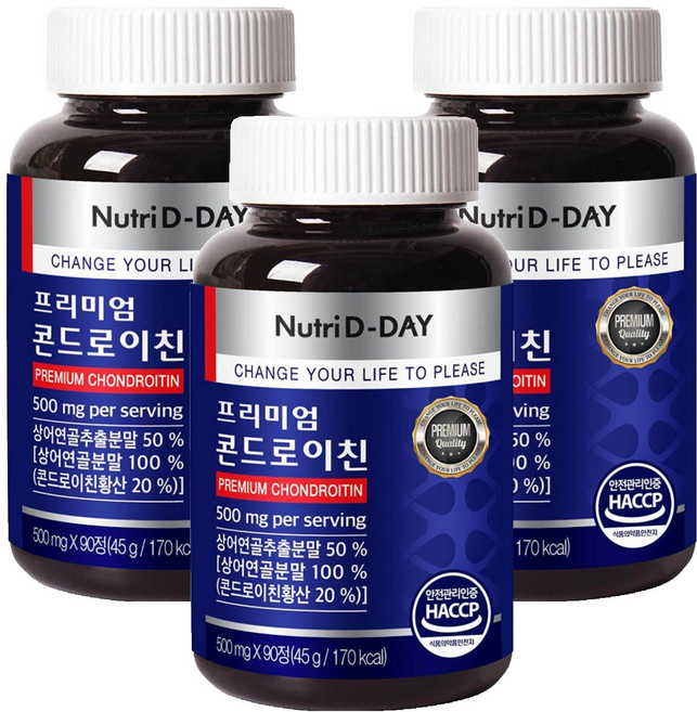 뉴트리디데이 프리미엄 콘드로이친, 90정, 3개