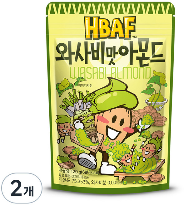 바프 와사비맛 아몬드, 120g, 2개