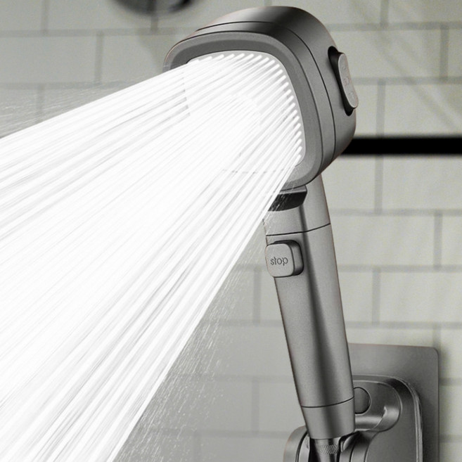 깔꼼샵 고압 샤워기 헤드, 1개, 그레이 샤워기헤드