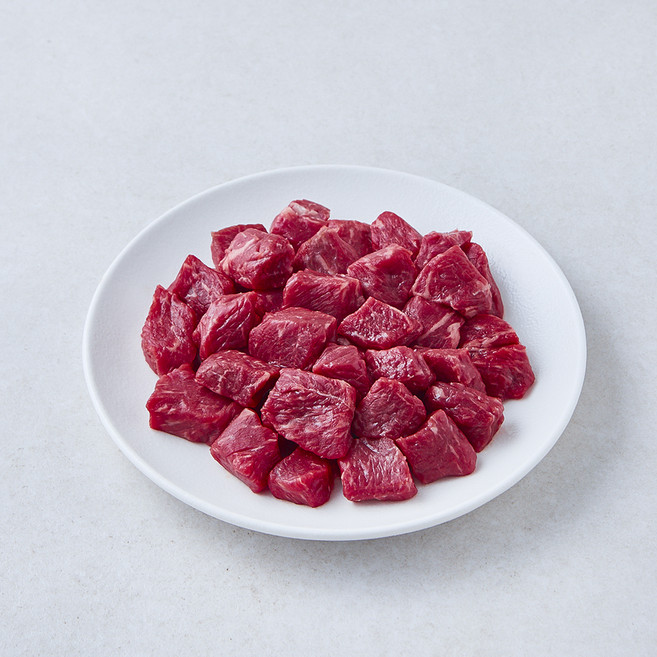 한우 등심 2등급 큐브 스테이크 (냉장), 1개, 200g