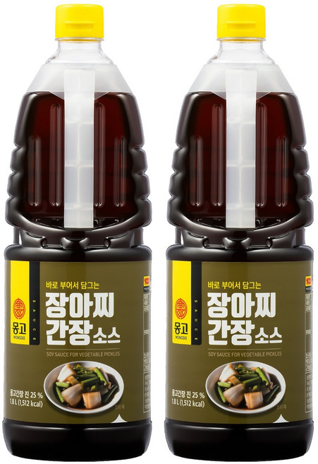 몽고식품 장아찌 간장 소스, 1.8L, 2개