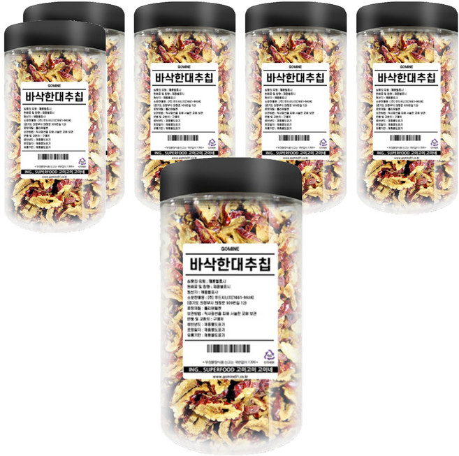 고미네 바삭한 대추칩, 100g, 6개