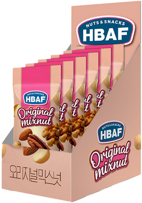 바프 넛츠앤스낵스 오리지널 믹스넛 30g x 6p, 6개
