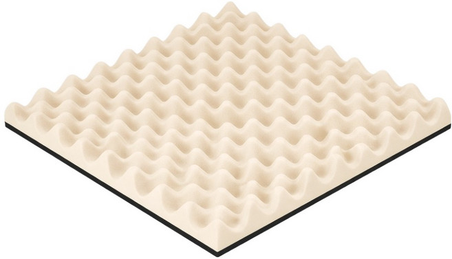 牆面用錄音室阻燃隔音吸音棉, 象牙白, 1個