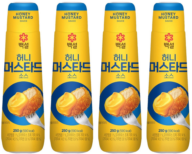 백설 허니머스터드 소스, 250g, 4개