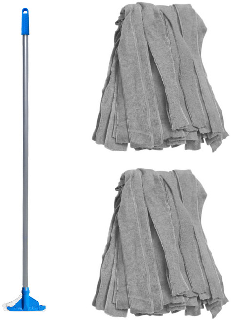 월드크린 파워홀드마포대 125cm + 극세사마포걸레 그레이 270g 2p 세트, 1세트