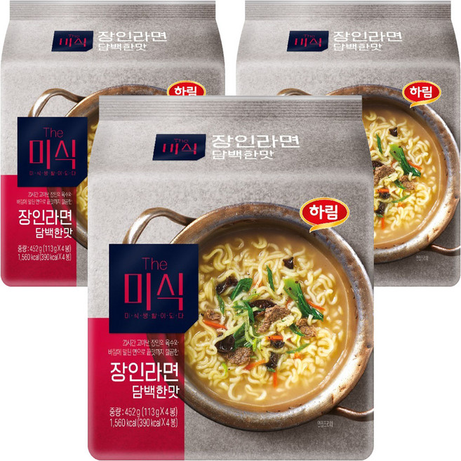 더미식 장인라면 담백한맛 113g, 12개