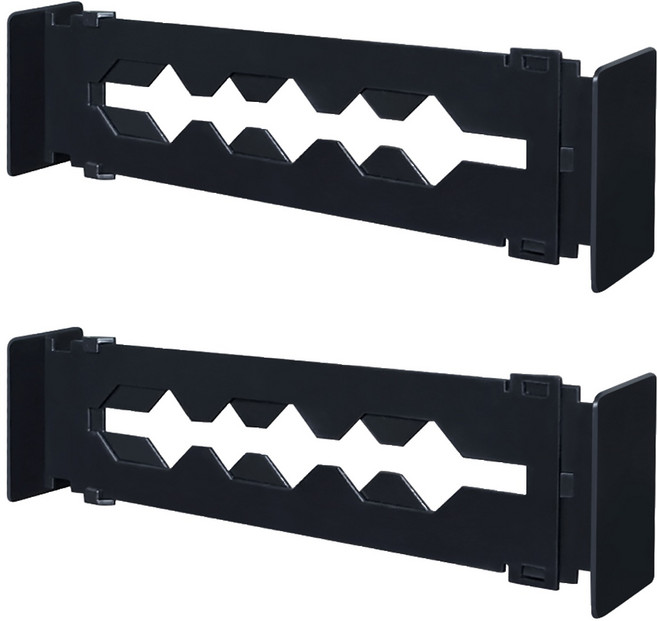 抽屜鏤空伸縮分隔板 NC17080940-1, 黑色, 2個