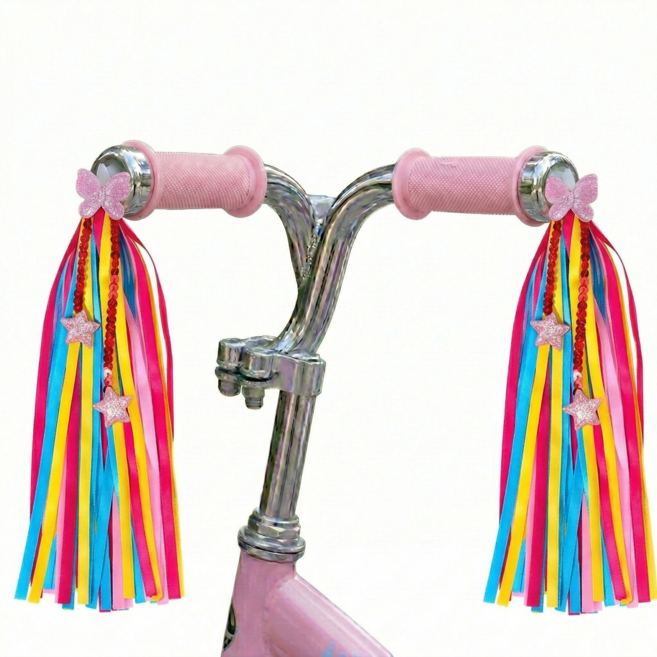 지니스 킥보드 자전거 태슬 핸들 손잡이 악세서리, 믹스 컬러, 1개