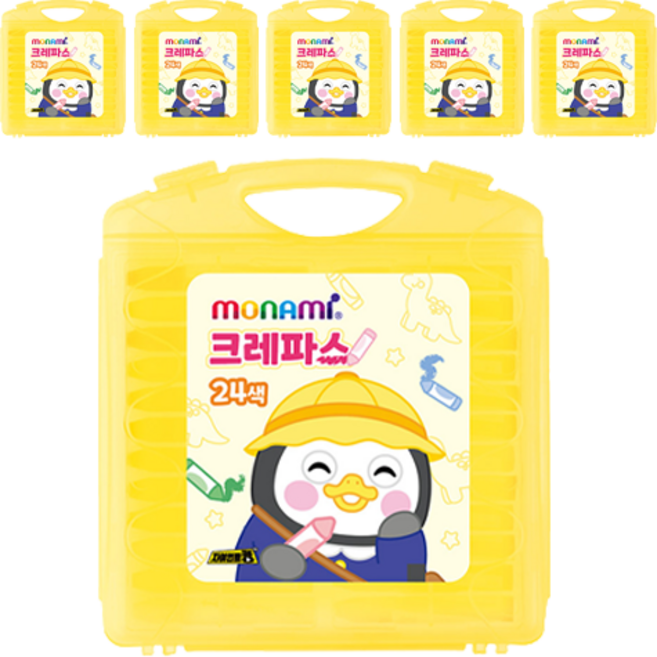 모나미 펭수 크레파스 세트, 24색, 6세트