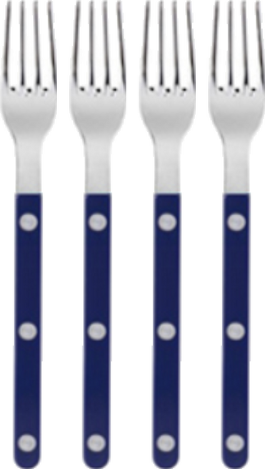 사브르 비스트로 샤이니 케이크포크 16cm, 네이비, 4개