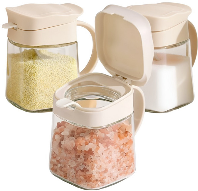 데일리픽 유리 조미료 보관 용기 양념통, 3개, 단품