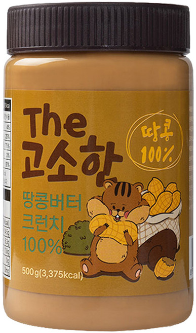 이엔푸드 더 고소한 땅콩버터 크런치 100%, 500g, 1개