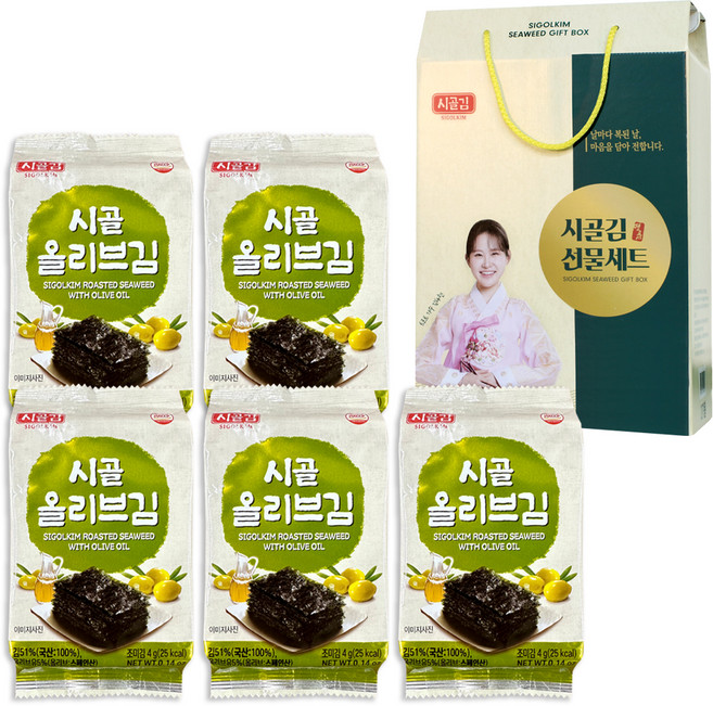 시골 올리브유로 구운김 27봉 선물세트, 108g, 1개