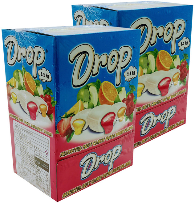드롭 어소티트 소프트캔디 6가지맛, 2.2kg, 2개