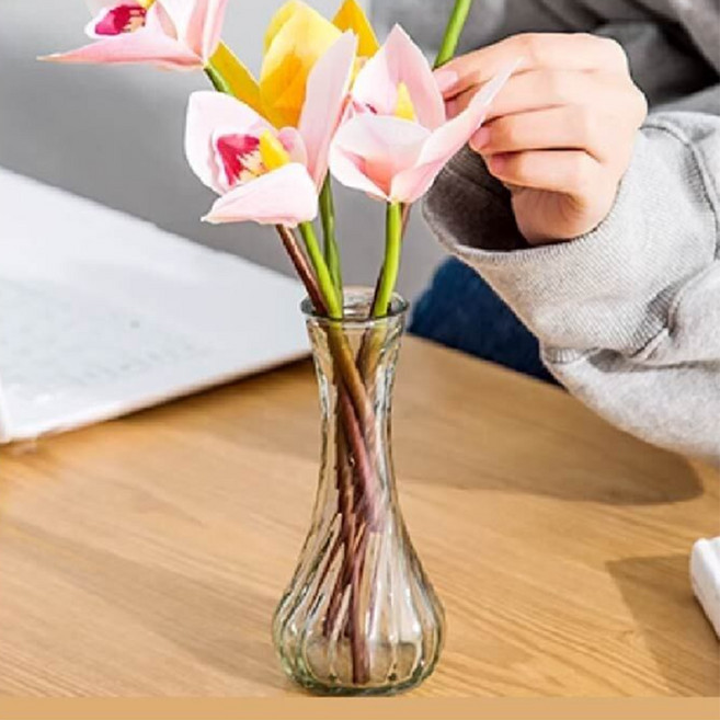 와이스필 디퓨저 오브제 유리 화병, 회오리 볼륨
