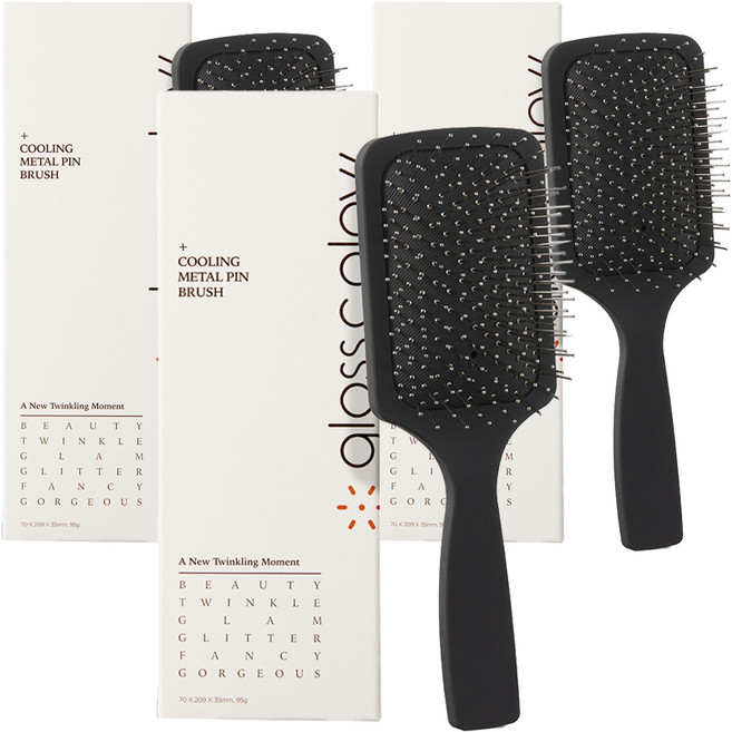 글로스앤글로우 쿨링쿨링 메탈핀 브러쉬, 3개