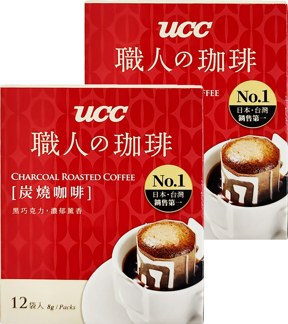 ucc 職人的珈琲 濃萃重焙濾掛式咖啡, 8g, 12包, 2盒