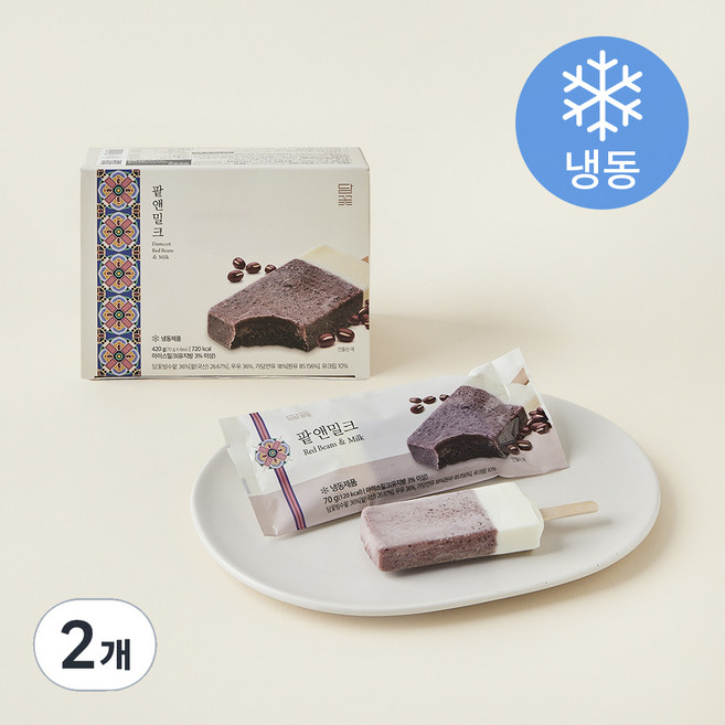 담꽃 팥앤밀크 (냉동), 70g, 6개입, 2개