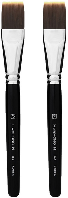 화홍엠 163 파운데이션 브러쉬, 블랙, 2개