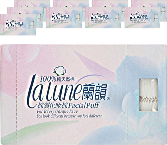 lalune 蘭韻 棉質化妝棉, 100片, 10盒