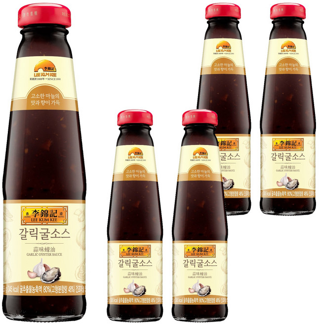 李錦記 蒜味蠔油, 255g, 5個