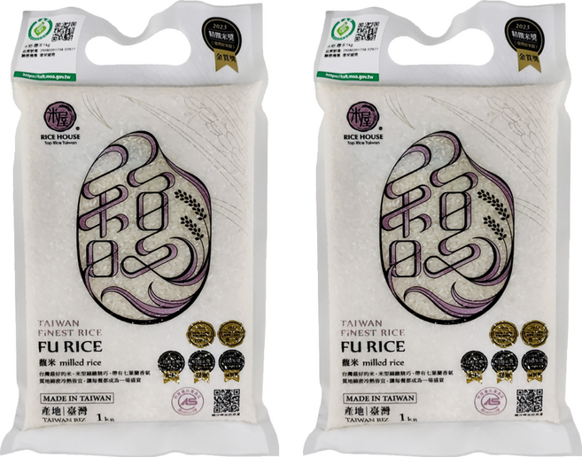 RICE HOUSE 米屋 馥米, 1kg, 2袋, CNS 一等