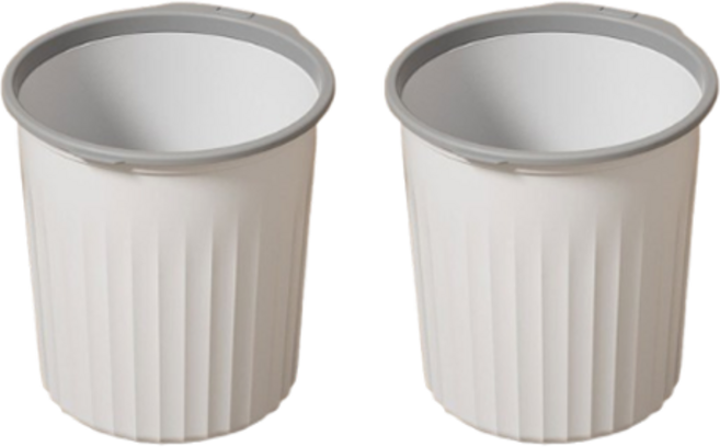 그린허그 봉투 고정형 오픈 쓰레기통 2개, 화이트