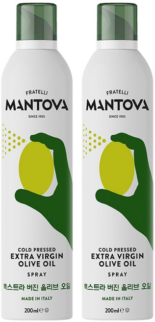 만토바 엑스트라버진 올리브오일 스프레이, 200ml, 2개