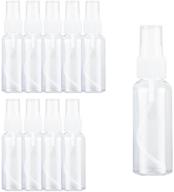 소분용 스프레이 미스트 리필 공용기 50ml, 흰색캡, 10개