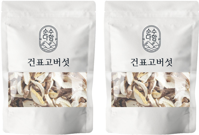순수다함 건표고버섯 슬라이스, 200g, 2개