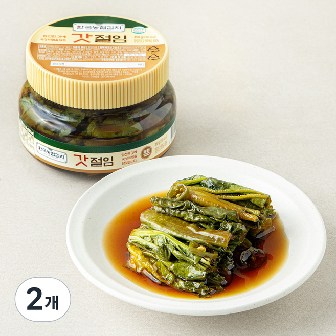 농협식품 한국농협김치 갓절임, 350g, 2개