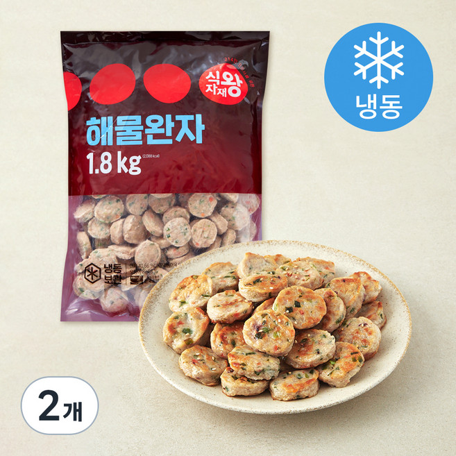 식자재왕 해물완자 (냉동), 1.8kg, 2팩