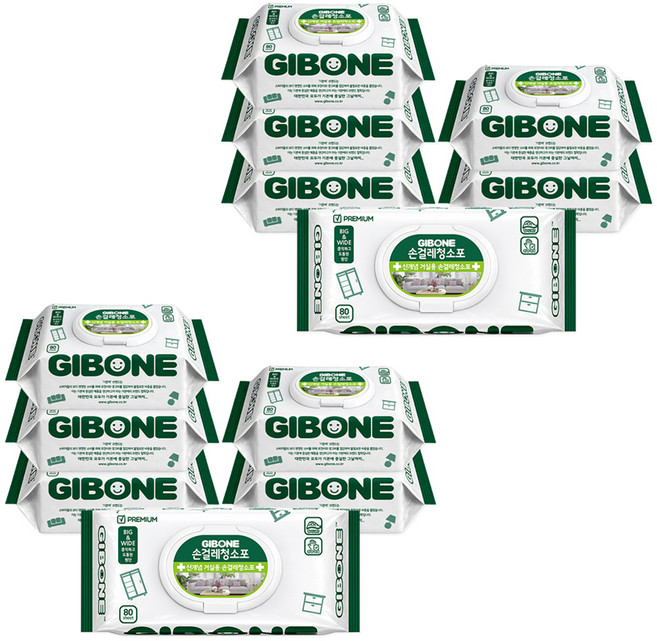 기본에 손걸레 청소포 프리미엄, 12개