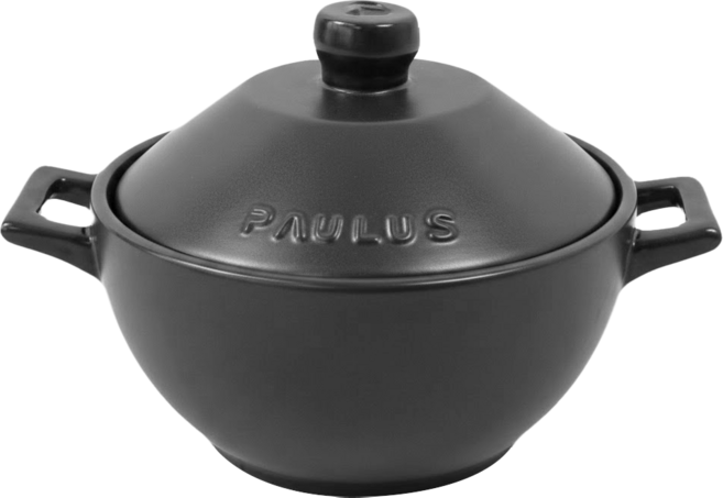 PAULUS UA 耐熱砂鍋組 鍋子1入+鍋蓋1入 灰色, 14cm, 1個