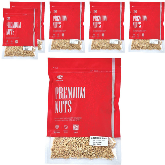 다다모마켓 볶음 땅콩 분태, 500g, 6개