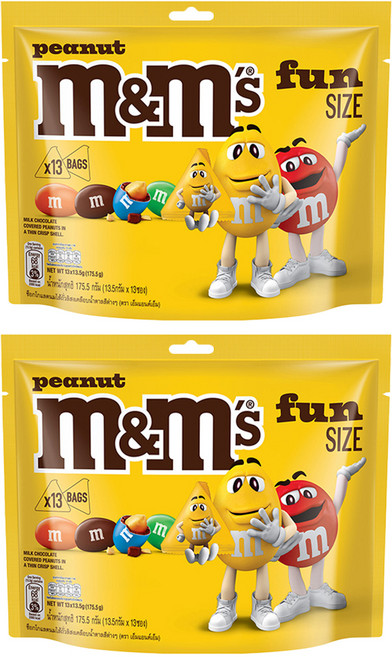 엠앤엠즈 피넛 펀사이즈 초콜릿, 175.5g, 2개