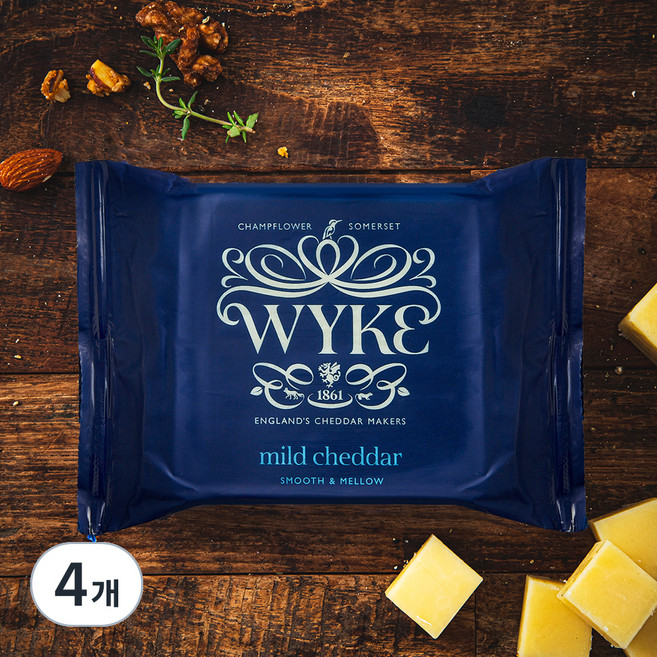 와이크 팜스 마일드 체다치즈, 200g, 1개입, 4개