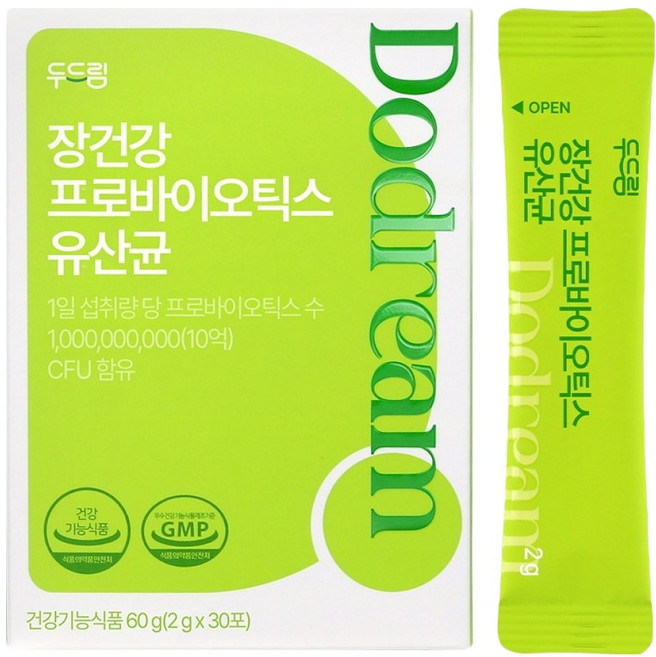 韓國 dodream 腸道健康益生菌乳酸菌 30入, 1個, 30冊