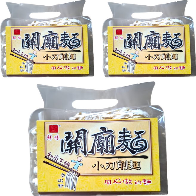 宏廣 鮮味關廟麵 小刀削麵, 600g, 3個