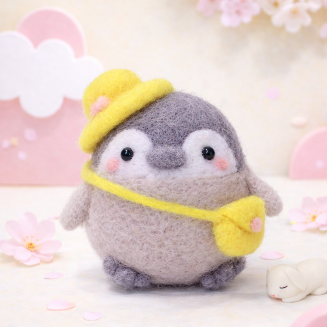 아트조이 DIY 양모펠트 패키지 키트, 1세트, 유치원펭귄