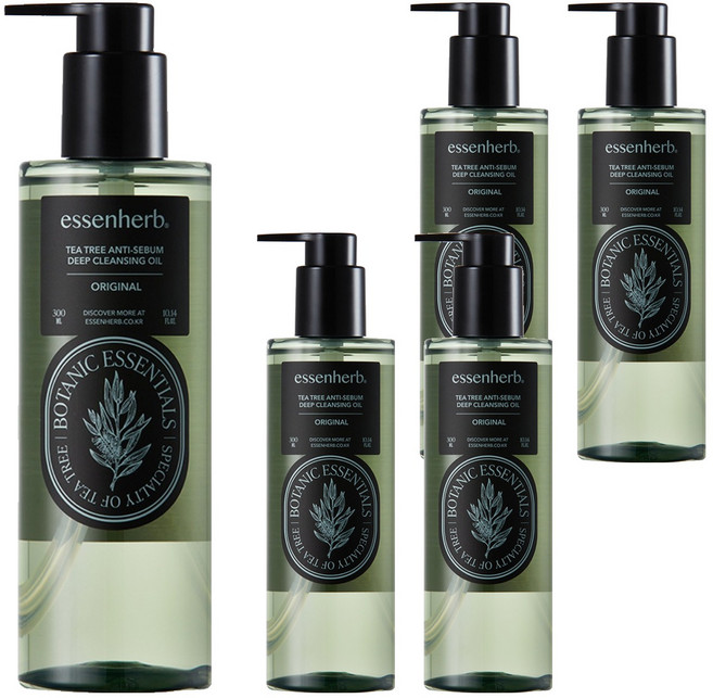 essenherb 茶樹抗皮脂深層清潔油, 300ml, 5個